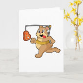 Beer als hardloper kaart (Gele Bloem)