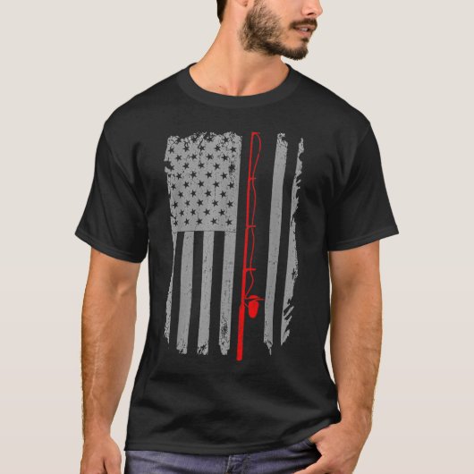 Beer als hengelaar met vis t-shirt (Voorkant)