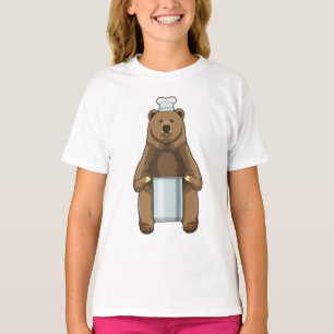 Beer als kok met kookpot t-shirt