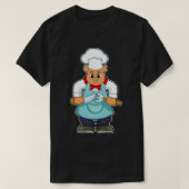 Beer als kok met messenvork t-shirt (Design voorkant)