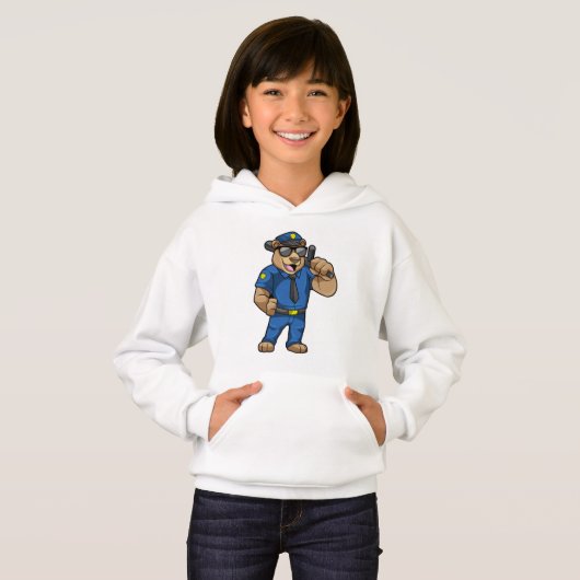 Beer als politieagent met Baton (Voorkant volledig)