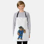 Beer als politieagent met Baton Schort (Gedragen)