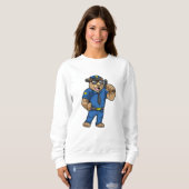 Beer als politieagent met politie-uniform trui (Voorkant volledig)