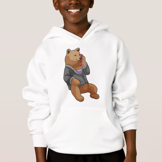 Beer als secretaris met telefoon (Voorkant)