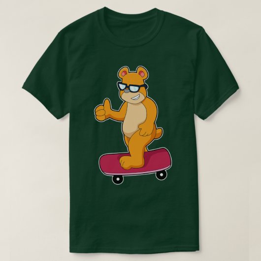 Beer als Skater met Skateboard 2 T-shirt (Design voorkant)