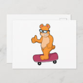 Beer als Skater met Skateboard Briefkaart (Voorkant / Achterkant)