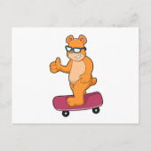 Beer als Skater met Skateboard Briefkaart (Voorkant)