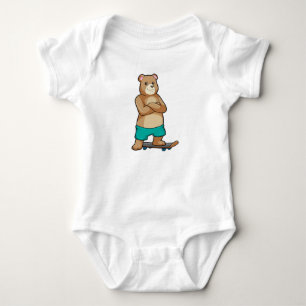 Beer als Skater met Skateboard Romper
