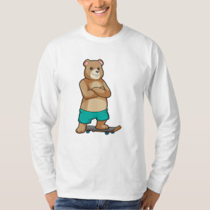 Beer als Skater met Skateboard T-shirt