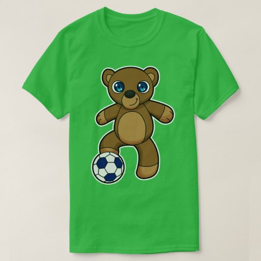 Beer als speler met bal t-shirt (Design voorkant)
