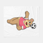 Beer als Voetbalspeler met Soccer.PNG Fleece Deken (Voorkant (Horizontaal))