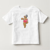 Beer als Voetbalspeler met Soccer.PNG Kinder Shirts (Voorkant)