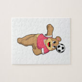 Beer als Voetbalspeler met Soccer.PNG Legpuzzel (Horizontaal)