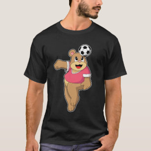 Beer als Voetbalspeler met Soccer.PNG T-shirt