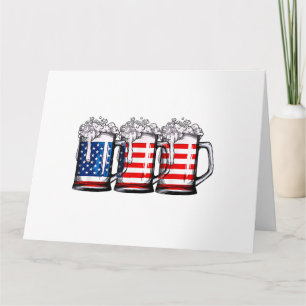 Beer American Flag 4 juli Mannen Women Merica Dr. Kaart