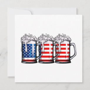 Beer American Flag 4 juli Mannen Women Merica Dr. Kaart