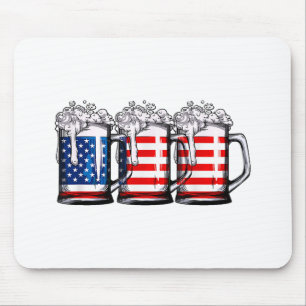 Beer American Flag 4 juli Mannen Women Merica Dr. Muismat