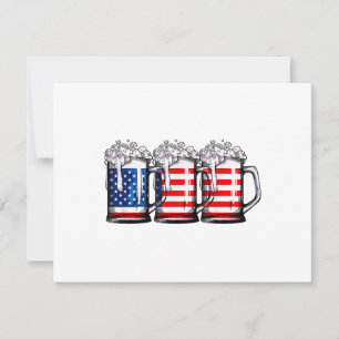 Beer American Flag 4 juli Mannen Women Merica Dr. RSVP Kaartje