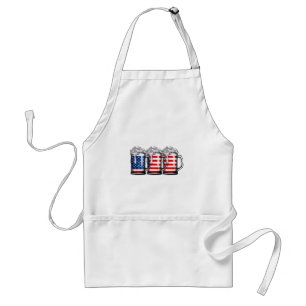 Beer American Flag 4 juli Mannen Women Merica Dr. Standaard Schort