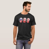 Beer American Flag 4 juli Vaderdag Meric T-shirt (Voorkant volledig)