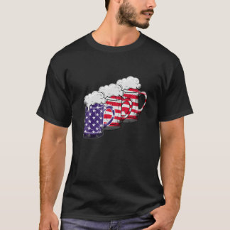 Beer American Flag 4e juli VS T-shirt