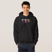 Beer American Flag Drinking Gay Pride Lesbian LGBT Hoodie (Voorkant volledig)