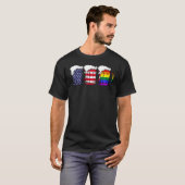 Beer American Flag Drinking Gay Pride Lesbian LGBT T-shirt (Voorkant volledig)
