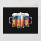 Beer Amerikaanse vlag 4 juli Amerika Drink de VS Briefkaart (Voorkant)