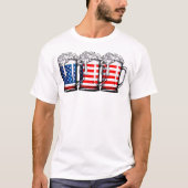 beer - amerikaanse vlag 4e juli Mannen vrouwen Mer T-shirt (Voorkant)