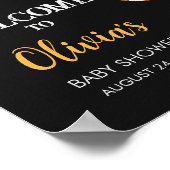 Beer and Diapers Baby Shower Welcome Sign Poster (Hoek)