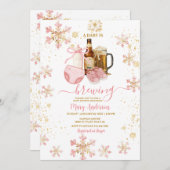 Beer and Milk Bottle Baby Is Brewing Baby Shower Kaart (Voorkant / Achterkant)