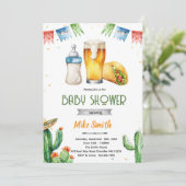 Beer and Tacos Baby Shower Invitation Kaart (Staand voorkant)