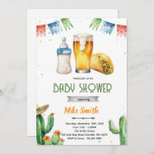 Beer and Tacos Baby Shower Invitation Kaart (Voorkant / Achterkant)