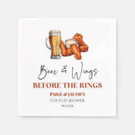 Beer and Wings Before The Rings Couples Shower Servet