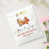 Beer and Wings Before The Rings Rehearsal Dinner Bedankzakje (Gezegeld)