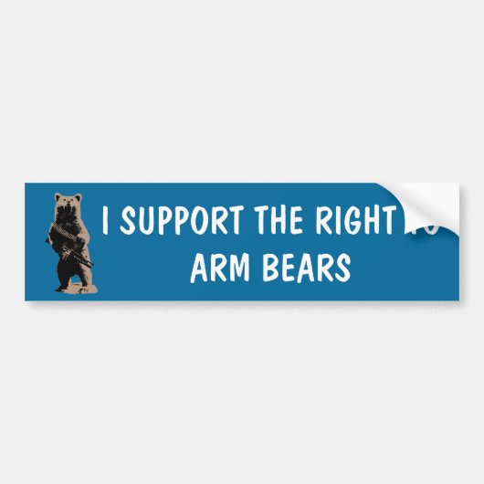 Beer armen Grizzly Beer Bumpersticker (Voorkant)