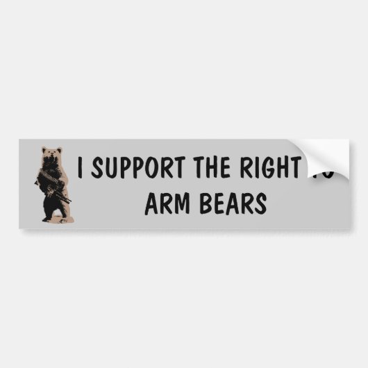 Beer armen Grizzly Beer Bumpersticker (Voorkant)