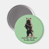 Beer armen Grizzly Beer Magneet (Voorkant / Achterkant)