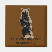 Beer armen Grizzly Beer Magneet (Voorkant)