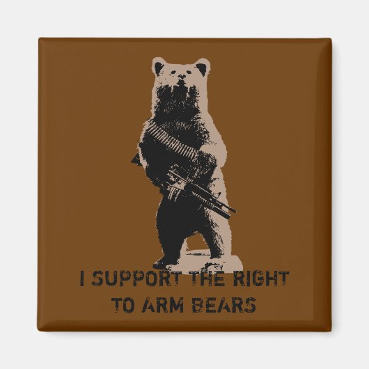 Beer armen Grizzly Beer Magneet (Voorkant)