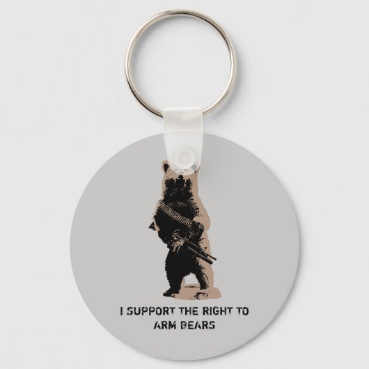 Beer armen Grizzly Beer Sleutelhanger (Voorkant)