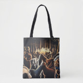 Beer Art Canvas tas Dansende Beren Shopping Bag (Voorkant)