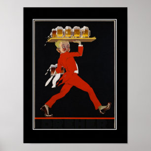 Beer Art Deco — wijnposter Poster
