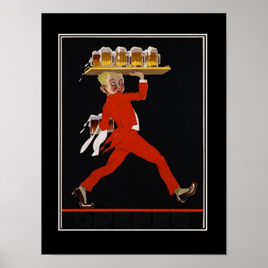Beer Art Deco — wijnposter Poster (Voorkant)