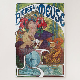  Beer Art Nouveau Alphonse Mucha Art Legpuzzel