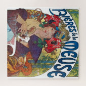  Beer Art Nouveau Alphonse Mucha Art Legpuzzel (Horizontaal)