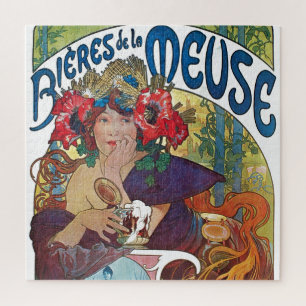 Beer Art Nouveau Alphonse Mucha Art Legpuzzel