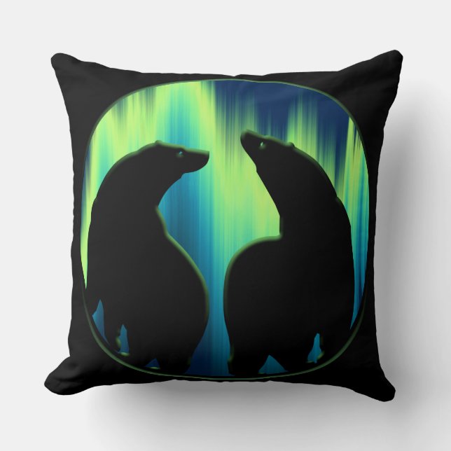 Beer Art Pillow Northern Lights Beren Pillow Kussen (Voorkant)