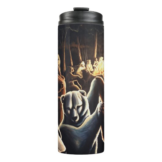 Beer Art Tumblers Dansen Beer Drinkware Party Thermosbeker (Voorkant)