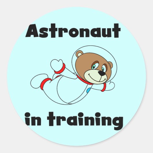 Beer Astronaut in Training Tshirts and Gifts Ronde Sticker (Voorkant)